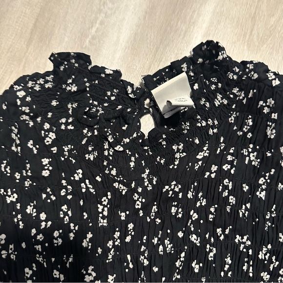 A New Day Black White Floral Smocked Midi Dress Sz XXL - Picture 10 of 12